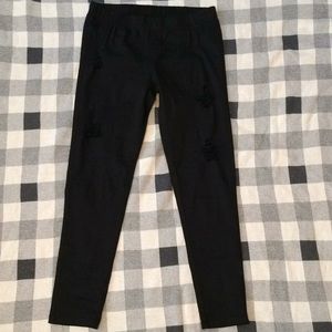 BRAND NEW distressed black jeggings